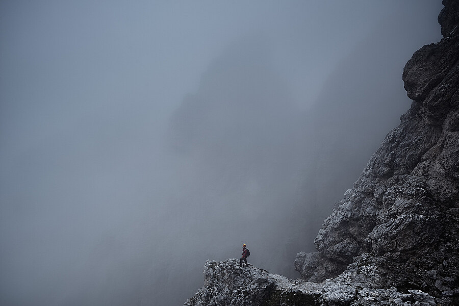 Landschaftsfoto Berge & Mensch